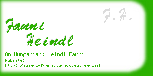 fanni heindl business card